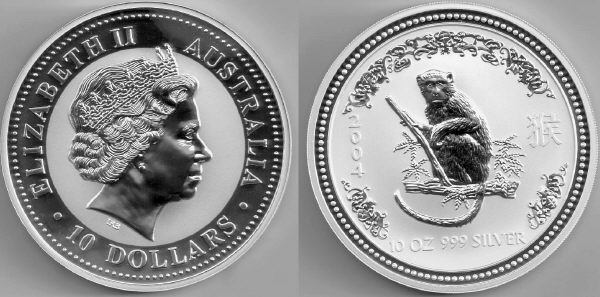 Perth Mint's Australian 10 ounce silver Lunar monkey from www.lainson.eu
