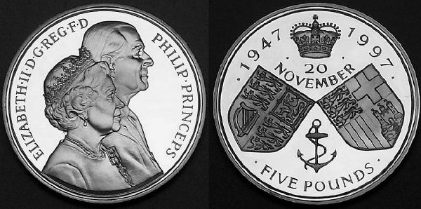 1997 British silver Crowns available from lainson.eu