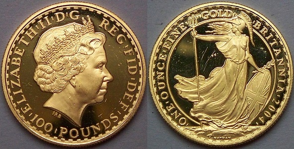 1 ounce gold Britannias from lainson.eu