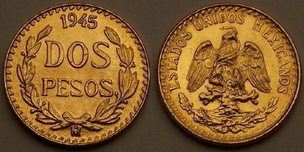 Mexican 2 Peso gold from www.lainson.eu