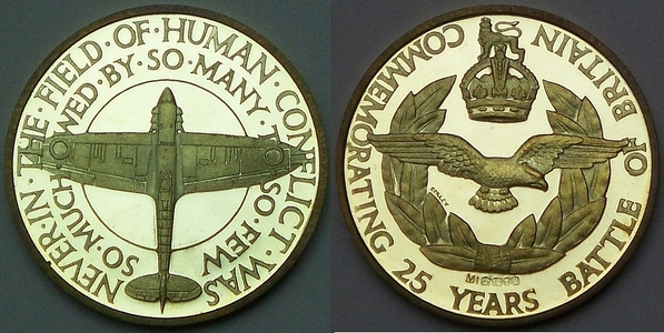 Battle of Britain gold medal from www.lainson.eu