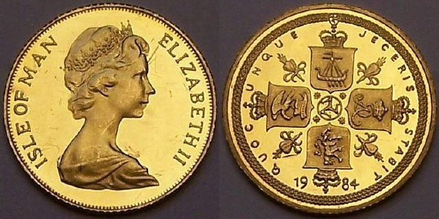 Isle of Man gold half Sovereign 1984 from www.lainson.eu