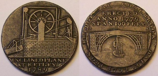 An original 1779 Coalbrookdale Company copper token from www.lainson.eu