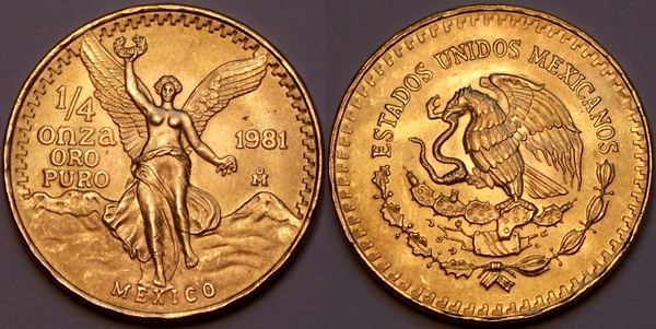 Mexican Quarter Onza In Gold From Www lainson eu