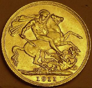 George V gold sovereign 1911 from www.lainson.eu