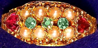Detail of the Edwardian Suffragette ring from www.lainson.eu